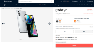 Smartphone da Motorola, modelo moto g82 - R$ 1.699,15