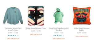 25% korting op alle Halloweenitems in de Disney Store