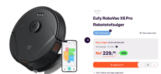 eufy Clean X8 Pro-robotstofzuiger - Twin-Turbine™ voor €229,95 bij Ibood
