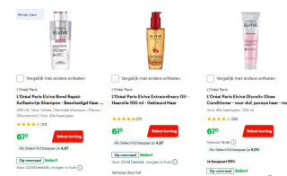 Tot 80% select korting op haarverzorging & -styling producten bij Bol