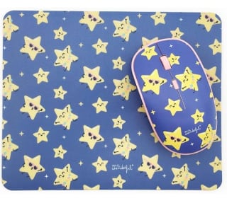 Ratón inalámbrico - Mr Wonderful Estrellas, Alfombrilla incluida, Wireless con receptor USB por 20.65€