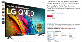 LG 50QNED85T6A 50", 4K QNED, Smart TV, HDR10, WebOS24, Serie 85 por 509,15€