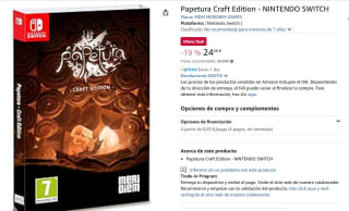 Papetura Craft Edition Nintendo Switch por 24,22€.