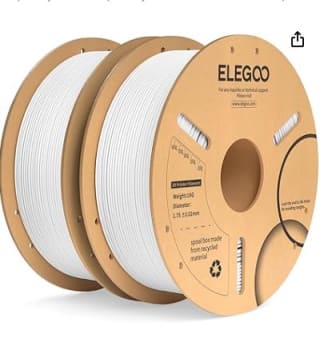 ELEGOO Filamento PLA+ 1.75 2KG Blanco, Filamento PLA Plus varios colores a elegir por 31,44€