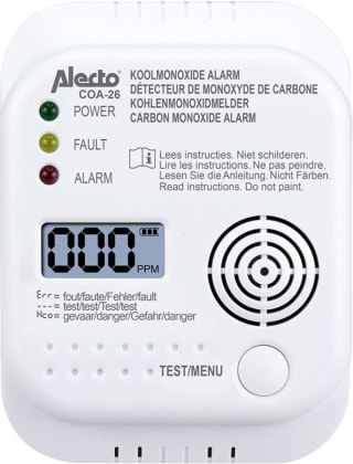 Alecto COA-26 Koolmonoxide melder met display 1+1 Gratis