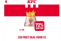 Friet voor €1 en andere deals bij KFC