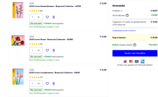 2+1 gratis op LEGO Iconic bloemen bij Bol