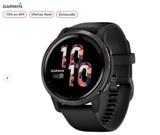 Smartwatch Garmin Venu 2 1.3" AMOLED 11 días Wi-Fi Bluetooth ANT+ GPS Brújula Pulsioxímetro Negro Deportivo por solo 187€