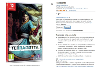 Videojuego Terracotta Nintendo por 19,99€