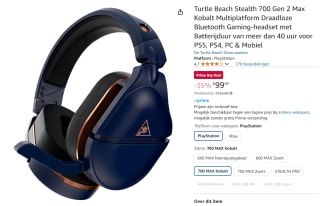 Turtle Beach Stealth 700P Gen 2 Max - Cobalt Blue voor €99,99 met Amazon Prime