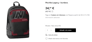 Mochila New Balance Legacy de 24L por 34.99€
