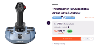 Thrustmaster TCA Sidestick X Airbus Edition voor €59,95 bij Ibood