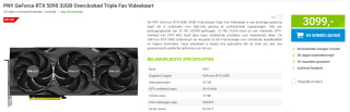 PNY GeForce RTX 5090 32GB Overclocked Triple Fan Videokaart voor €3.099 bij Megekko