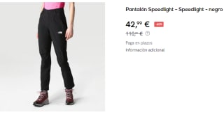 Pantalón The North Face Speedlight para mujer por 42.99€