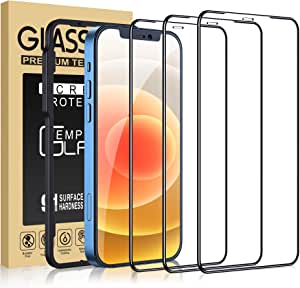 3 Piezas Cristal Vidrio Templado Cobertura iPhone 12/12 Pro 6.1 por 3,49€