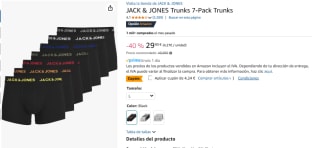 Pack 7 Boxers Jack&Jones por 25,66€