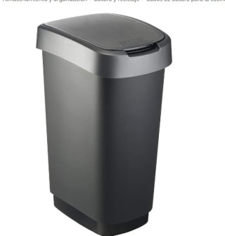 Cubo de basura Rotho Twist de 50L con tapa sin BPA por solo 17,99€