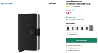 Portemonnee Secrid Miniwallet Black voor €54,90 bij Travelbags