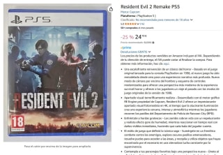 Juego Resident Evil 2 Remake PS5 por 24,79€