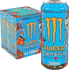 Monster Juiced Bebida Energética mango loco pack 4 latas 50 l por 4,63€