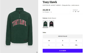 Chaqueta Fina Tony Hawk KOSTON ZIP JACKET por 22€