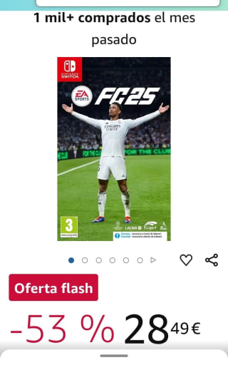Videojuego EA SPORTS FC 25 Nintendo por 27,99€