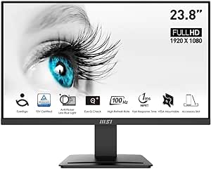 Monitor MSI 24" Pro MP2412 100Hz por $2,152.33 en Amazon
