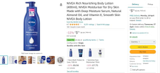 NIVEA Rich Nourishing Body Lotion for only £3.7