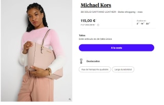 Bolso Shopping Michael Kors 38 SOLID SAFFIANO LEATHER por 115€