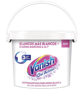 Vanish Oxi Action - Quitamanchas y Blanqueador para Ropa Blanca, en Polvo, Sin Lejía, 2.4 kg por 12.29€