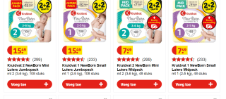 Kruidvat Newborn luiers 2+2 gratis