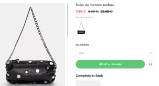 Bolso de hombro con detalle tachas por 7.9€