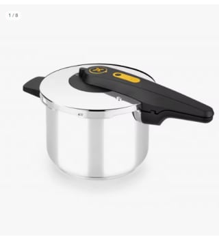 Bra Excellent Olla A Presión Rápida 7L, Apertura Tipo Tijera, Acero Inox 18/10, Fácil De Utilizar Y Segura, Apta Para Todo Tipos De Cocinas E Inducción por 44.07€