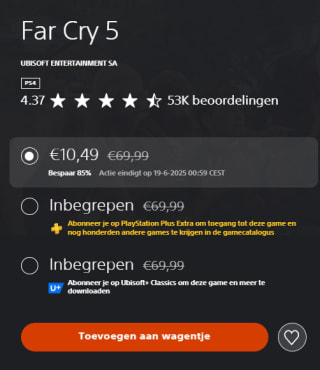 Far Cry 5 voor €10,49 in de Playstation Store
