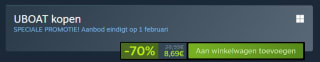 UBOAT voor €8,69 via Steam