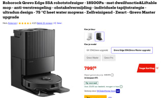 roborock Qrevo Edge S5A Robotstofzuiger met dweilfunctie voor €799,99 bij Bol