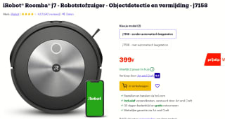 Robotstofzuiger iRobot Roomba J7 voor €399 bij Bol.com