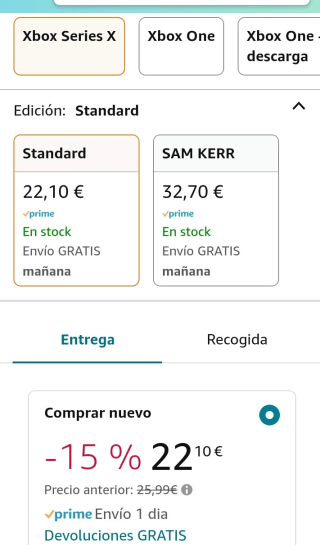 FIFA 23 Standard Edition Xbox Series X por 22,10€.