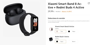 Xiaomi Smart Band 8 Active + Redmi Buds 4 Active por 25,49€