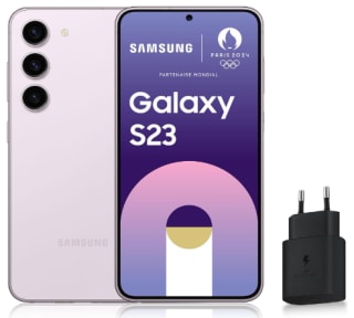 Smartphone Samsung Galaxy S23 128Go Lavande + chargeur 25W à 600,98€