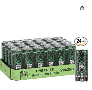 24 latas de 25 cl de Maison Perrier Energize Bebida Energética Lima y Limón por 16.54€
