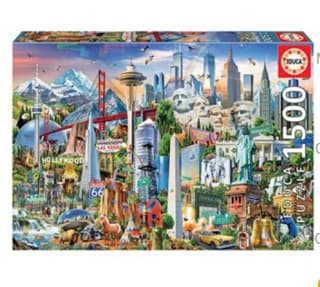 Puzzle Educa Símbolos de Norte-A 1500 piezas por 9,50€.