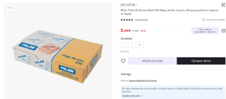60 gomas de borrar Milán 430 por 7,13€ (0,11€/ud)