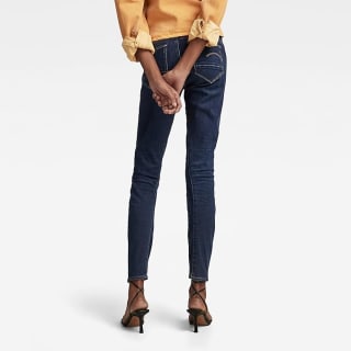 G-Star Raw dames Jeans Arc 3d Mid Waist Skinny donkerblauw voor €58,47 dmv code bij G-Star