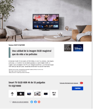 TV OLED 55 Panasonic TX-55JZ1000E por 849€