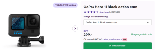 GoPro Hero 11 Black action cam voor €299 bij CameraNU