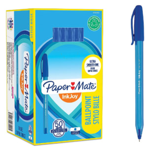 Pack x50 Bolígrafos Paper Mate azul punta 0.5mm por 10.95€