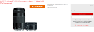 Kit EF 75-300mm f/4-5.6 III + Lente a $4,999 en Canon