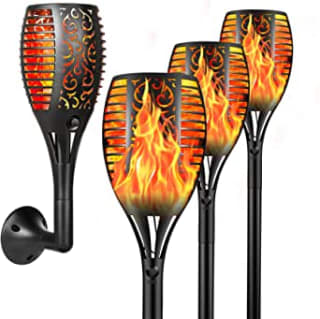 pack de 4ud Lámparas solares para exteriores de jardín,IP65, por 16,50€