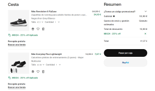 25% EXTRA descuento al comprar 2 productos en Nike